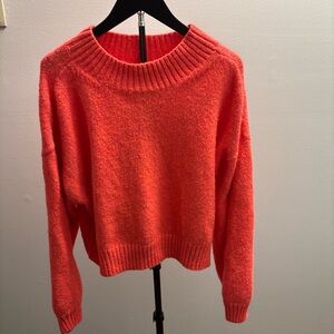 American Eagle Outfitters Vibrant Red Crew Neck Sweater